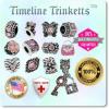 Timeline Trinketts Pink Charm Bracelet Beads Fits Pandora Jewelry Rhinestone Birthstone