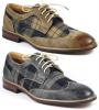 Ferro Aldo M-19266A Brown Mens Lace Up Plaid Oxford Dress Classic Shoes