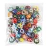 50 Piece Lot Lampwork Murano Glass European Mix Beads- Compatible with Most Major Charm Bracelets