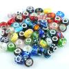 Silver Murano Glass Beads Fit European Charm Bracelet Spacer by eART 50pcs Mix