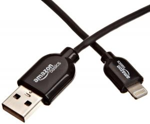 AmazonBasics Apple Certified Lightning to USB Cable - 3 Feet (0.9 Meters) - Black