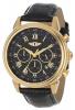 I By Invicta Men's 90242-003 18k Gold-Plated Stainless Steel Watch with Black Leather Band