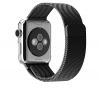 2015 New Original Quality 1:1 Apple Watch Milanese Loop Woven stainless steel mesh with adjustable magnetic closure Apple Watch band metal watch strap-(Black 42mm)