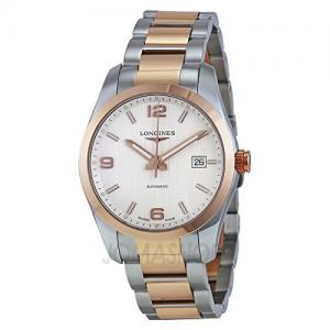 Longines Conquest Classic Automatic Silver Dial Stainless Steel and 18k Rose Gold Mens Watch L2.785.5.76.7