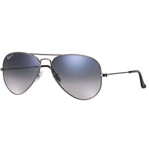 Ray-Ban RB3025 - Aviator Large Metal Sunglasses Polar Blue Gradient Grey