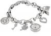 Anne Klein Women's  10-7605CHRM Swarovski Crystal Silver-Tone Charm Bracelet Watch