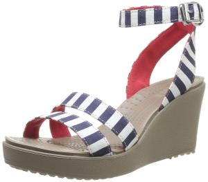 crocs Women's Leigh Graphic Wedge Sandal