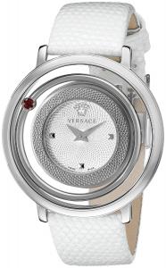 Versace Women's VFH130014 Venus Stainless Steel Watch with White Leather Band