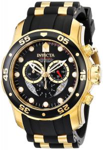 Invicta Men's 6981 Pro Diver Collection Chronograph Black Dial Black Polyurethane Watch