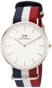 Daniel Wellington Men's 0103DW Classic Cambridge Watch with Multicolor Band