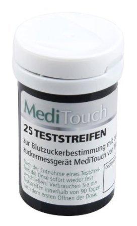 Medisana MD79027 Meditouch Blood Glocuse Test Strips - 1 pack x 50 strips - Made in Germany