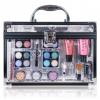 SHANY Carry All Trunk Professional Makeup Kit - Eyeshadow,Pedicure,manicure With Black Trim Clear Case