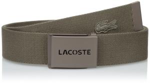 Lacoste Men's Fabric Belt with Logo-Embossed Buckle