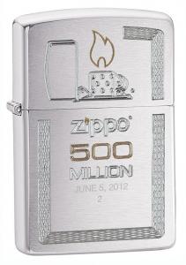 Zippo Brushed Chrome 500 Millionth Lighter, Silver