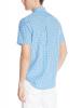 Lacoste Men's Short-Sleeve Poplin Gingham Button-Front Woven Shirt