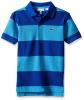 Lacoste Boys' Short Sleeve Bold Striped Pique Polo Shirt