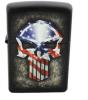Zippo American Flag Punisher Skull Custom Zippo Windproof Collectible Lighter Black Matte. Made in USA Limited Edition