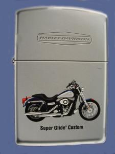 Harley Davidson Motor Cycles Super Glide Custom Zippo Lighter