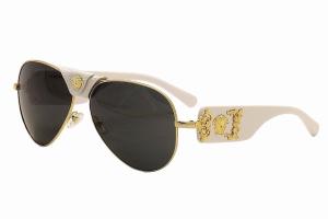 Versace Sunglasses VE2150Q 134187 Gold Gray 62 14 140