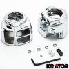 Krator® Harley Davidson 1996-2012 Sportster / Dyna / Softail / V-Rod Custom Chrome Handlebar Switch Housing Cover Kit
