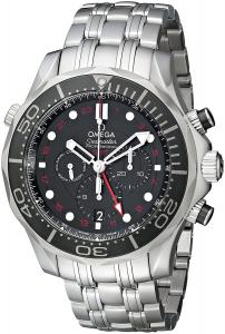 Omega Men's 21230445201001 Seamaster Analog Display Automatic Self Wind Silver Watch