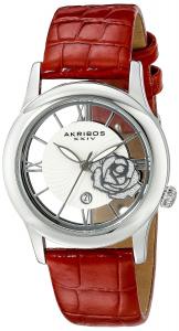 Akribos XXIV Women's AK837RD Analog Display Japanese Quartz Red Watch