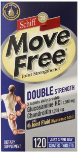 Move Free Double Strength Glucosamine Chondroitin and Hyaluronic Acid Joint Supplement, 120 Count