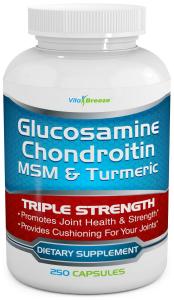 Glucosamine Chondroitin, MSM & Turmeric Dietary Supplement - 250 Capsules