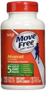 Move Free Joint Health Advanced Plus MSM with Glucosamine and Chondroitin and Hyaluronic Acid Joint Supplement-Plus Extra Cartilage Support, 120 tablets