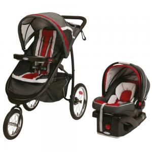 2015 Graco Fastaction Fold Jogger Click Connect Travel System, Chili Red
