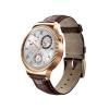 Huawei Watch Rose Gold Plated Stainless Steel with Brown Suture Leather Strap (U.S. Warranty)