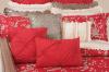 Maggie - Mulan Luxury Comforter, Sham and Pillow Set, 4 Piece, Queen-sized, Microfiber, Red (Queen)