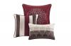 Madison Park Donovan 7 Piece Comforter Set, Queen, Red