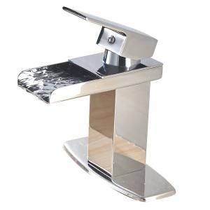 Eyekepper Modern Single Handle Waterfall Bathroom Sink Faucet (Chrome Finish)