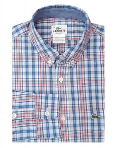 Lacoste Men's Regular Fit City Pinpoint Check Shirt