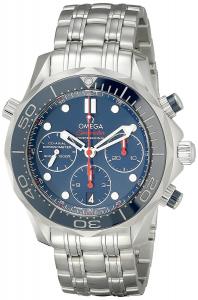 Omega Men's O21230425003001 Seamaster Analog Display Automatic Self Wind Silver Watch