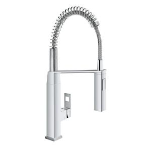 GROHE 31401000 Eurocube 1-Handle Profispray Kitchen Faucet in StarLight, Chrome