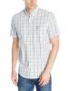 Lacoste Men's Short Sleeve Poplin Check Regular Fit Button Down Collar Woven Shirt