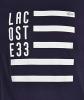 Lacoste Men's Wide Stripe Flag Crew Neck T-Shirt-Blue/White