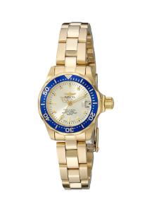 Invicta Women's 14126 Pro Diver Gold Dial 18k Gold Ion-Plated Stainless Steel Watch