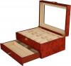 Kendal Top Quality Wooden Burlwood Matte Finish Watch Case Display Box With a Drawer WC10+3YL