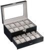 Kendal Watch Case Display Box With Clear Top Holds 20 Watches lock w/ key