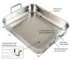 Culina® Oven to Stove 16" Roaster Pan Tri-ply Stainless Steel with Non-stick Roasting Rack and Bonus Carving Set.