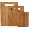 Totally Bamboo 3 Piece Bamboo Cutting Board Set, For Meat & Veggie Prep, Serve Bread, Crackers & Cheese, Cocktail Bar Board