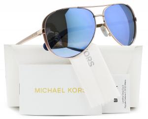 Michael Kors MK5004 Chelsea Polarized Sunglasses Rose Gold w/Purple Mirror (1003/22) MK 5004 100322 59mm Authentic
