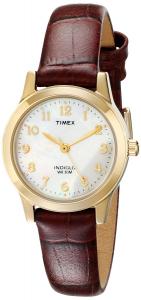 Timex Women's T21693 Elevated Classics Dress Burgundy Leather Strap Watch