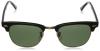 Ray-Ban RB3016 Classic Clubmaster Sunglasses Ebony/Arista Frame/Crystal Green Lens