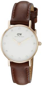 Daniel Wellington Women's 0900DW St. Mawes Stainless Steel Watch with Brown Strap