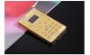 Golden Mini Ultra Slim JAVA Touch Screen Mobile Phone GSM Quadband MP3 Bluetooth Aiek M3