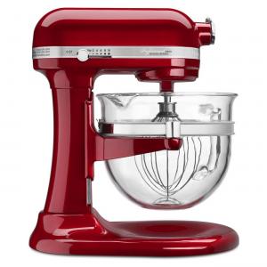 Máy trộn KitchenAid Professional 6500 Design Series Candy Apple Red Bowl-Lift Stand Mixer with 6 Quart Glass Bowl
